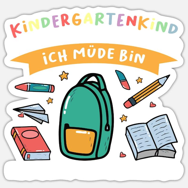 Kindergarten Anfang Kindergartenanfänger Geschenk Sticker Größe S (10 x 10 cm)