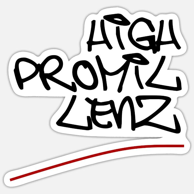 high promillenz style schwarz Sticker Größe S (10 x 10 cm)