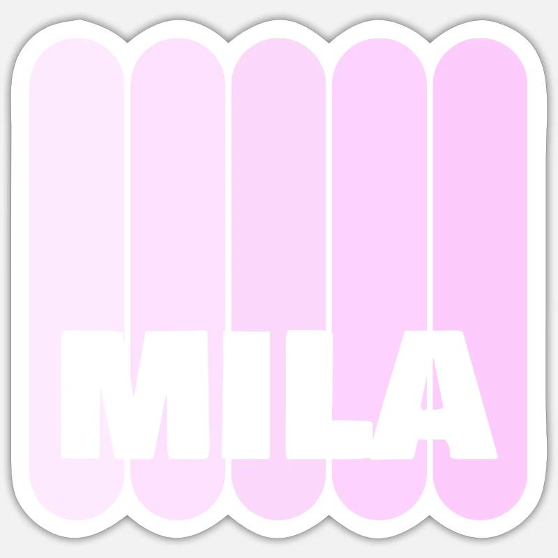 Mila - Sticker size S (10 x 10 cm) - white matte