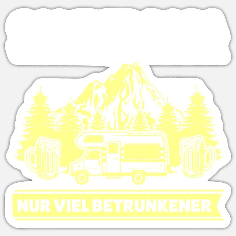 Camper Papa Camping Geschenk - Sticker Größe S (10 x 10 cm) - Mattweiß