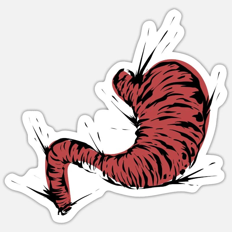 Stomach - Sticker size S (10 x 10 cm) - white matte