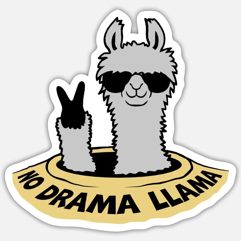 Boden Loch Peace Lama Sticker Größe S (10 x 10 cm)