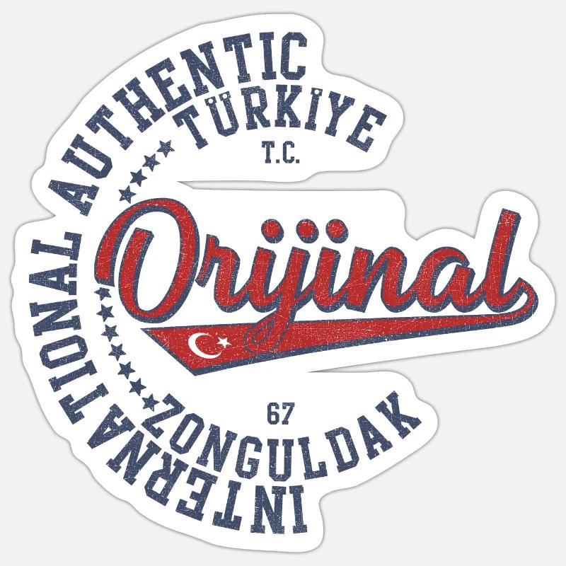 Zonguldak - Sticker taille S (10 x 10 cm) - blanc mat