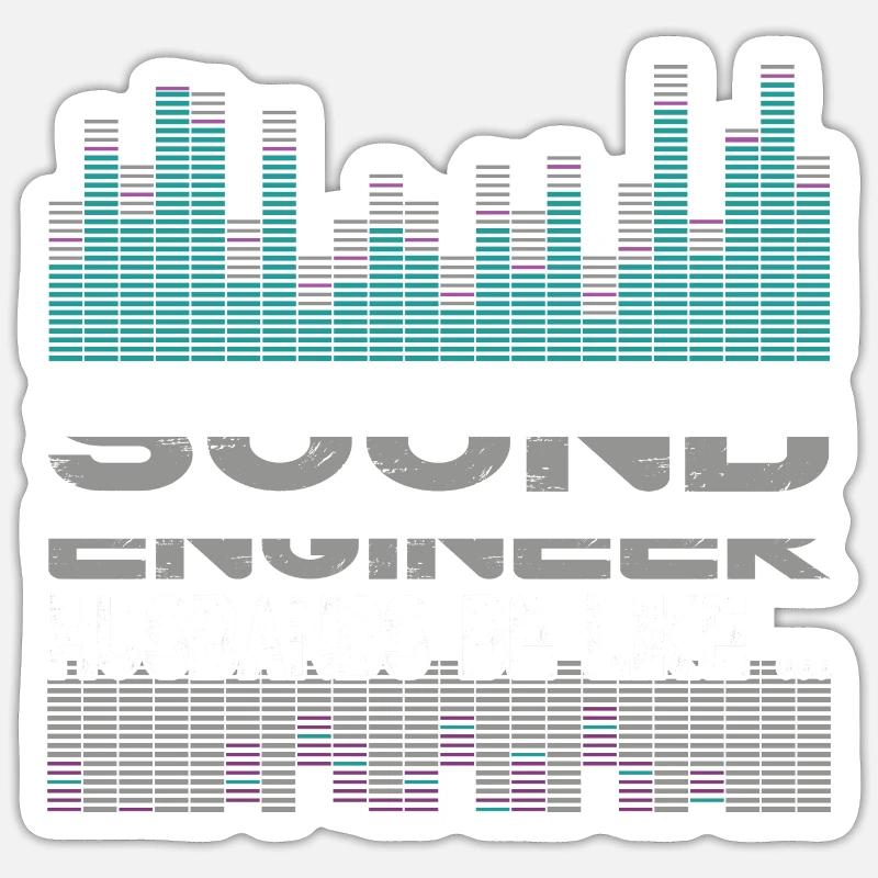 Ingénieur du son Tontechniker - Sticker taille S (10 x 10 cm) - blanc mat