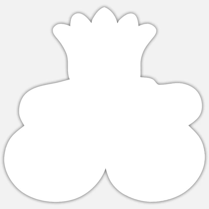 85 Number crown - Sticker size S (10 x 10 cm) - white matte