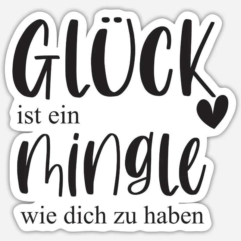 Mingle Single Freundschaft Plus Date Geschenk Sticker Größe S (10 x 10 cm)