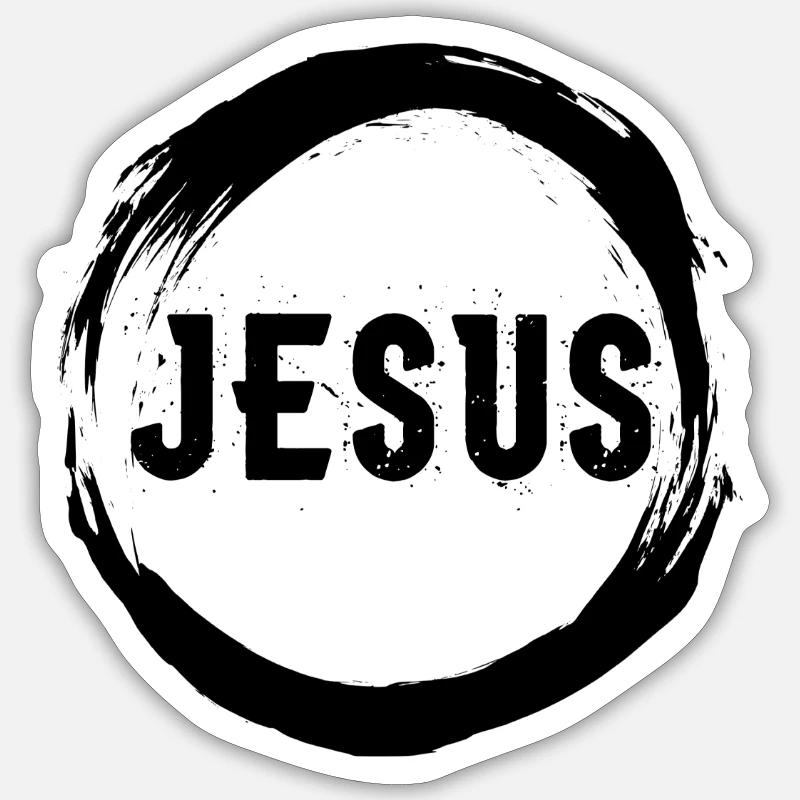 jesus - Sticker size S (10 x 10 cm) - white matte