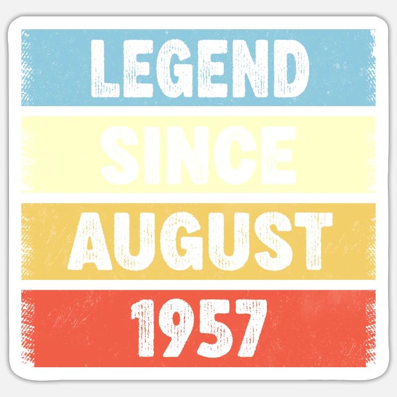 65 Years Old Legend Since August 1957 65th Sticker size S (10 x 10 cm)