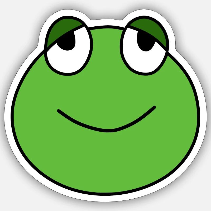 Cute frog - Sticker Größe S (10 x 10 cm) - Mattweiß