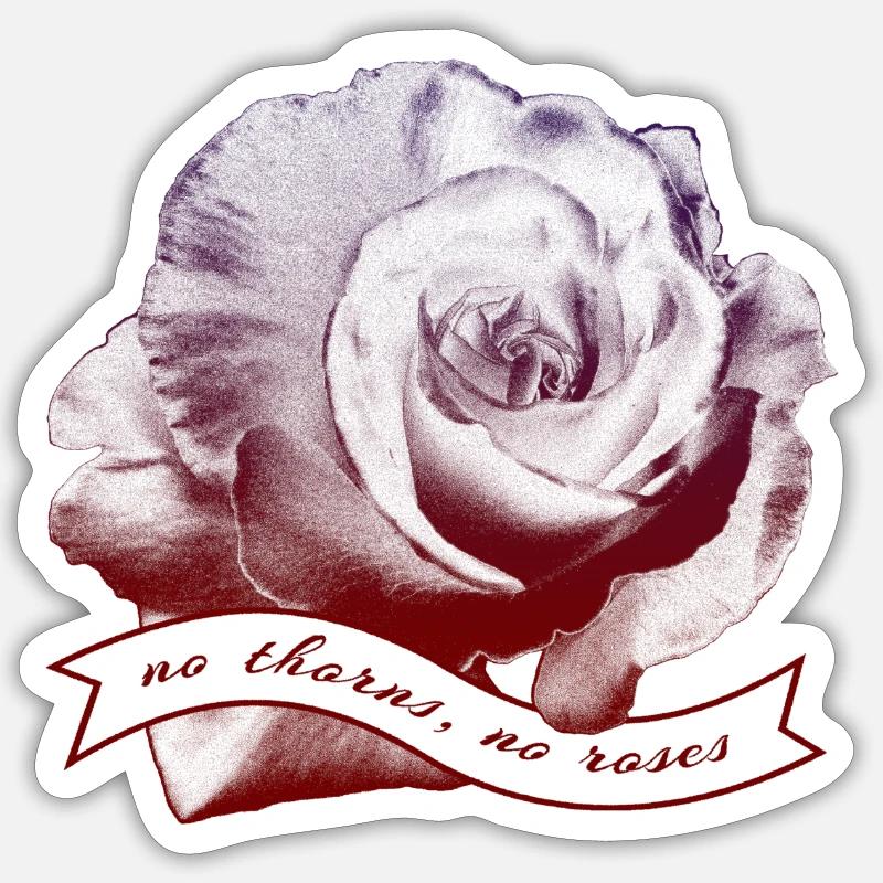 Rose - Sticker size S (10 x 10 cm) - white matte