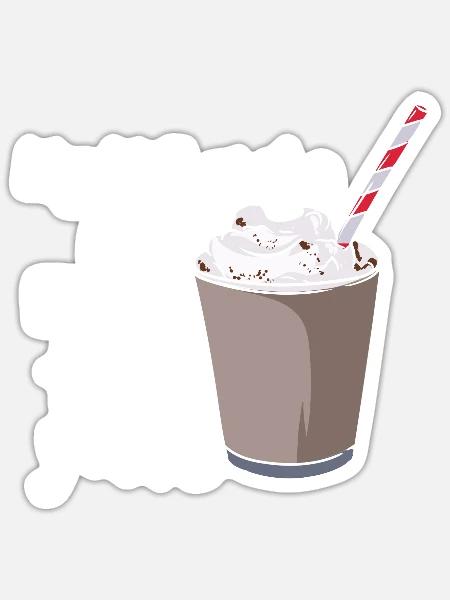 My Milkshake Is Better Than Yours - Sticker Größe S (10 x 10 cm) - Mattweiß