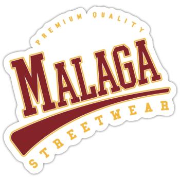 Malaga Spain College High School Style - Sticker size S (10 x 10 cm) - white matte - Front