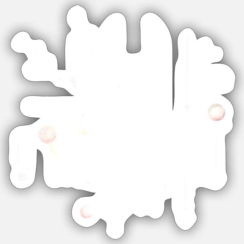 Boho Art Design - Mystic Moon Moth - Sticker Größe S (10 x 10 cm) - Mattweiß