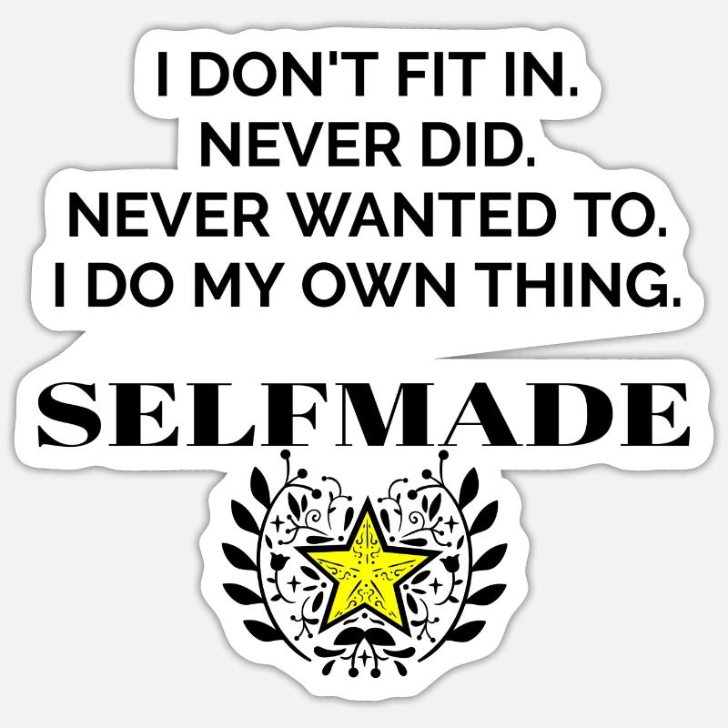 SELFMADE Sticker Größe S (10 x 10 cm)