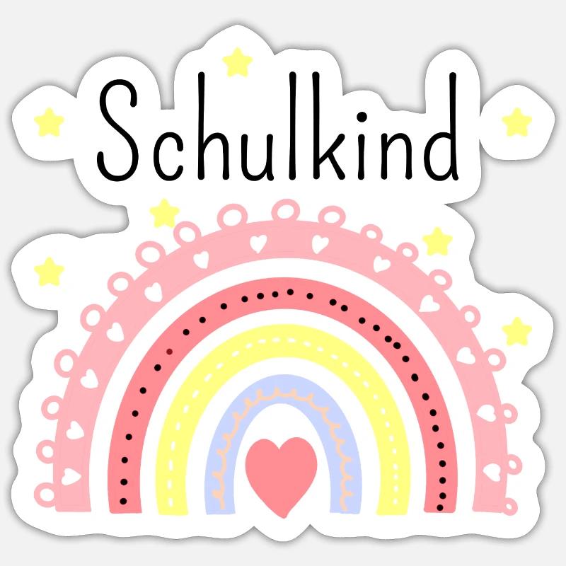 Back to school. Schulkind - Sticker size S (10 x 10 cm) - white matte