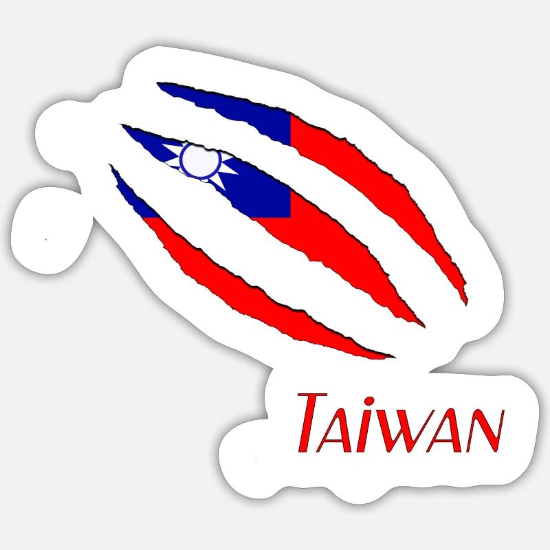 Taiwan claws tailwan - Sticker Größe S (10 x 10 cm) - Mattweiß