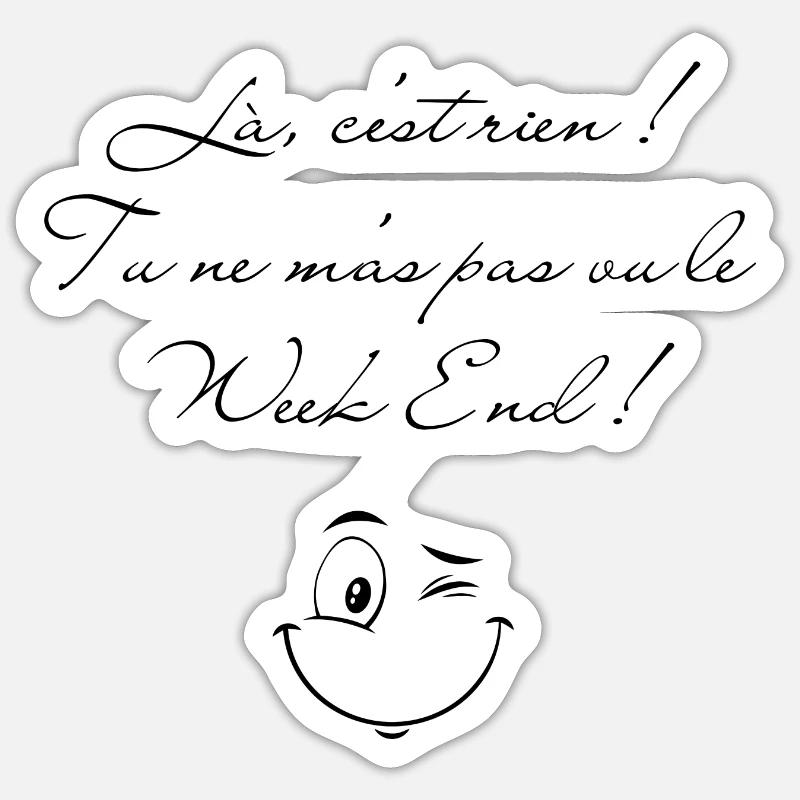 Là, c'est rien ! - Sticker taille S (10 x 10 cm) - blanc mat