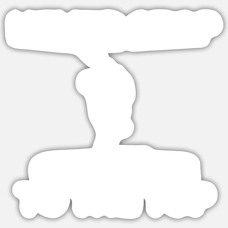 escalade - Sticker taille S (10 x 10 cm) - blanc mat