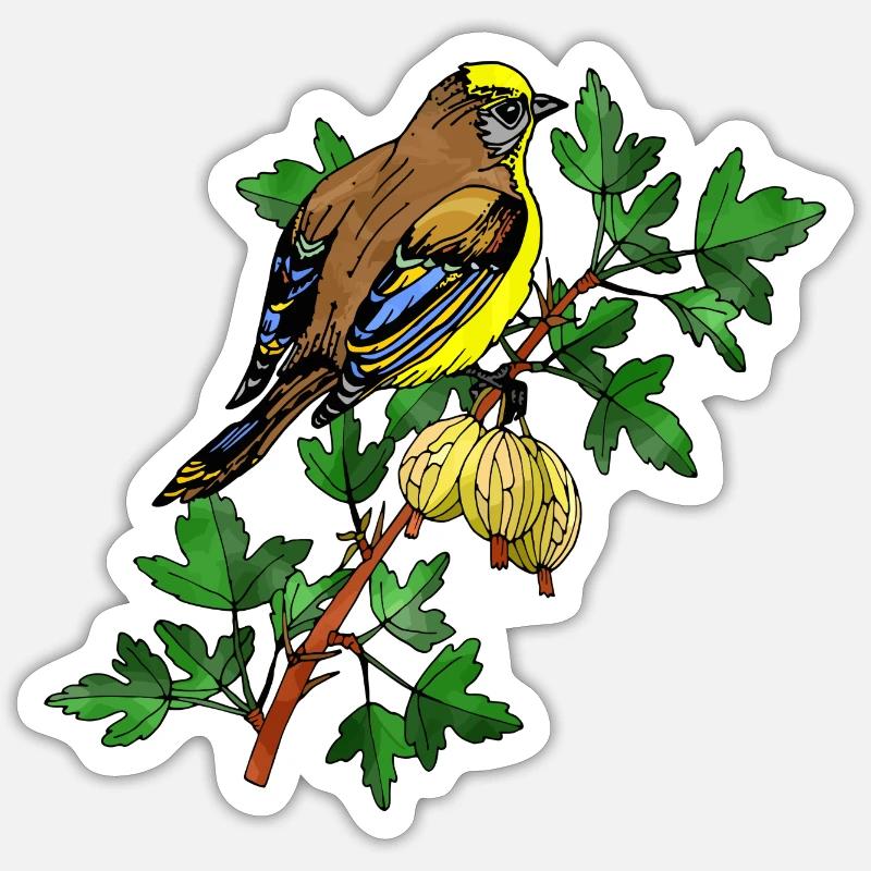 Bunter Vogel Sticker Größe S (10 x 10 cm)