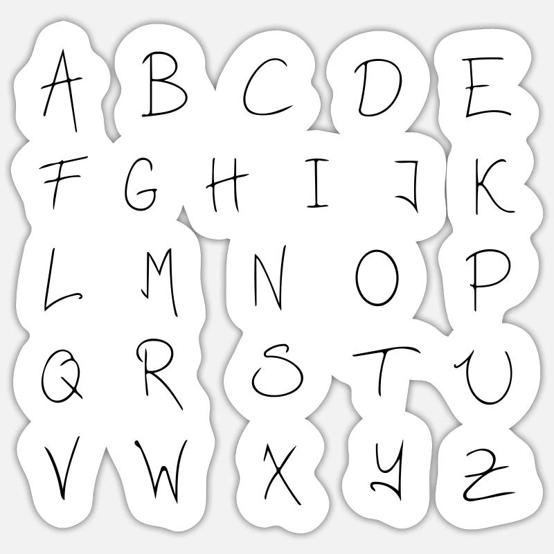 Alphabet Sticker Größe S (10 x 10 cm)