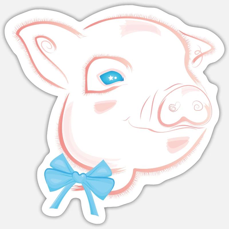 Piggy pink Sticker size S (10 x 10 cm)