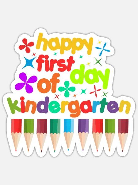 Alles Gute Zum Ersten Kindergartentag - Sticker Größe S (10 x 10 cm) - Mattweiß