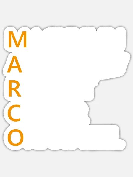 Marco Name Geschenk - Sticker Größe S (10 x 10 cm) - Mattweiß