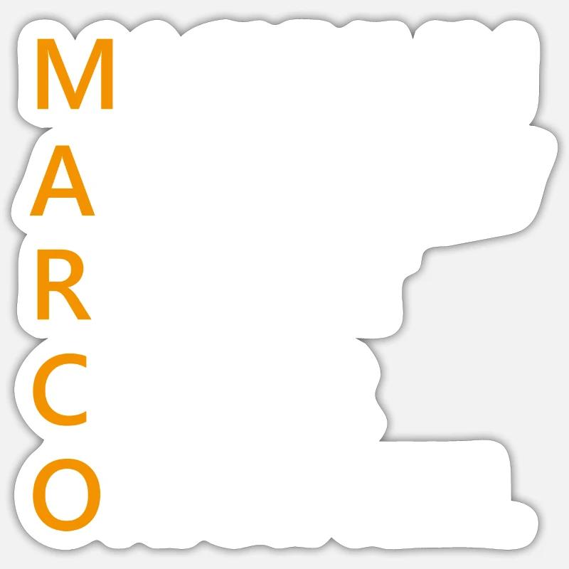 Marco Name Geschenk Sticker Größe S (10 x 10 cm)