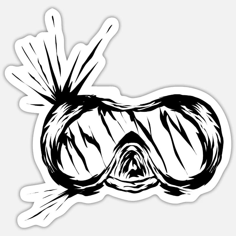 Lunettes de plongée Diver - Sticker taille S (10 x 10 cm) - blanc mat