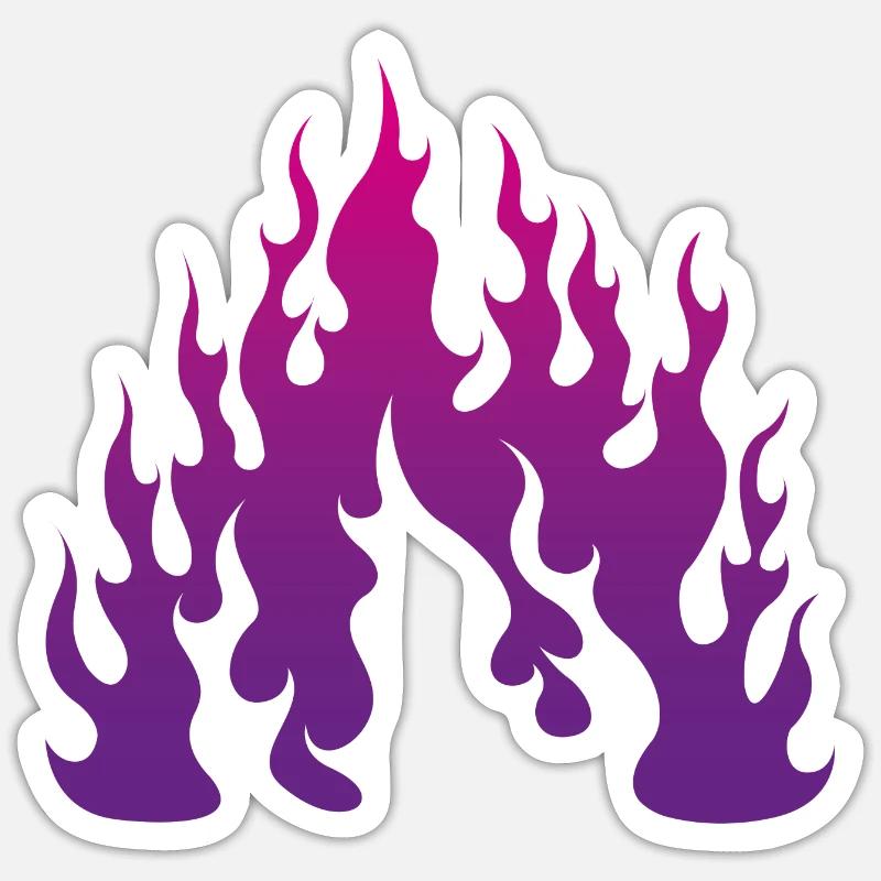 Violetflame - Sticker Größe S (10 x 10 cm) - Mattweiß