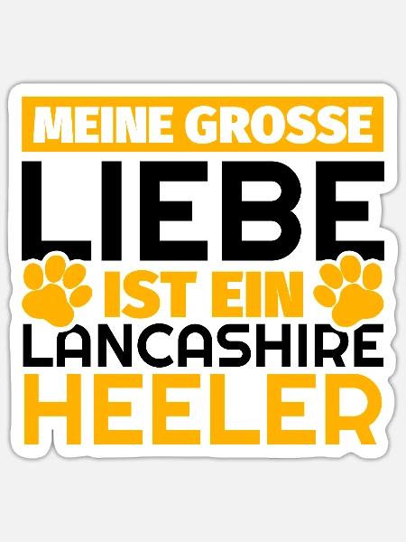 Lancashire-Heeler Geschenke lustig - Sticker Größe S (10 x 10 cm) - Mattweiß