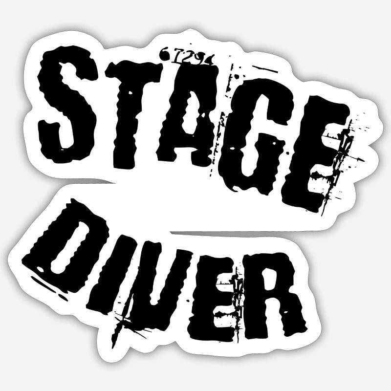 Plongeur de scène Sticker taille S (10 x 10 cm)