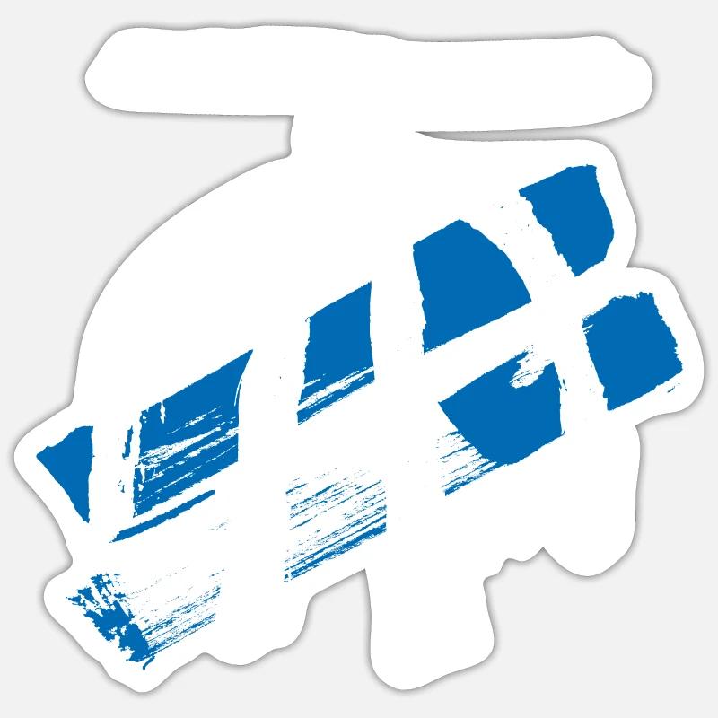 Symbole chinois - Sticker taille S (10 x 10 cm) - blanc mat