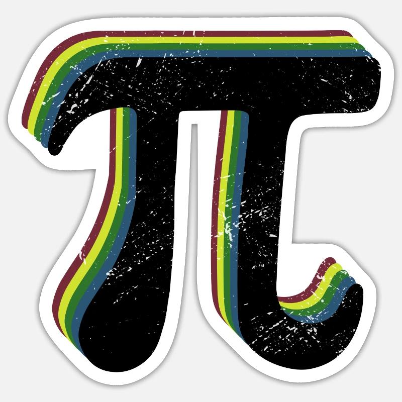 Math Pi symbol Pi Sticker size S (10 x 10 cm)