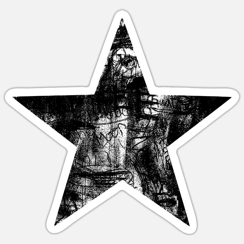 Étoile - Sticker taille S (10 x 10 cm) - blanc mat
