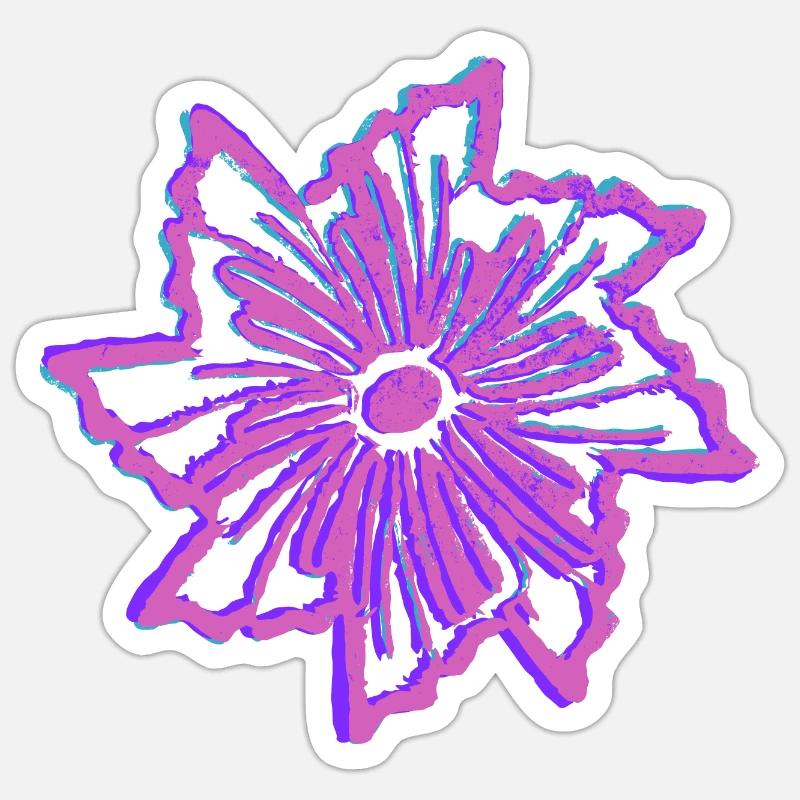 Fleur Sticker taille S (10 x 10 cm)