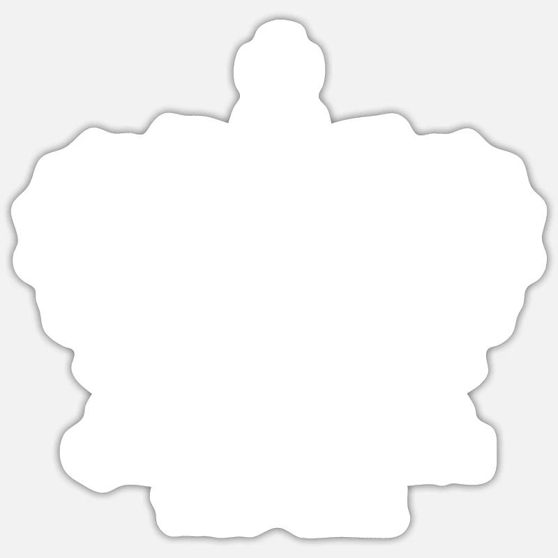 QUEEN ELIZABETH II - Sticker size S (10 x 10 cm) - white matte