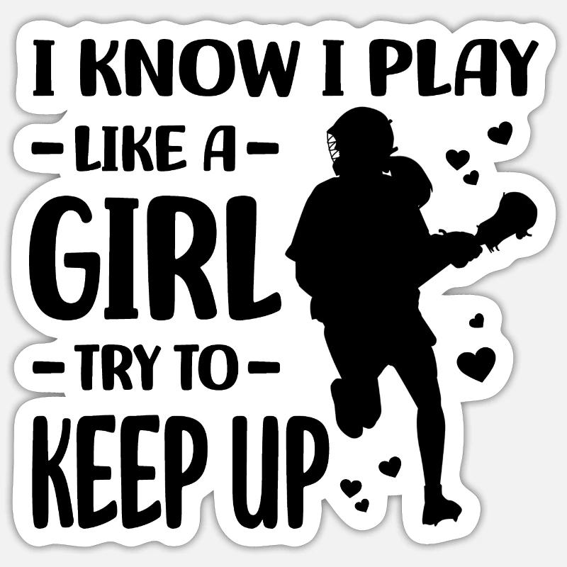 Lacrosse - Sticker taille S (10 x 10 cm) - blanc mat