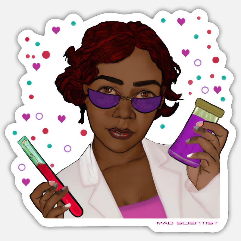 crazy chemist Sticker size S (10 x 10 cm)