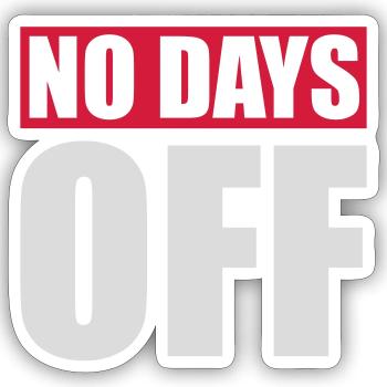 pas de jours de congé devis - Sticker taille S (10 x 10 cm) - blanc mat - Devant