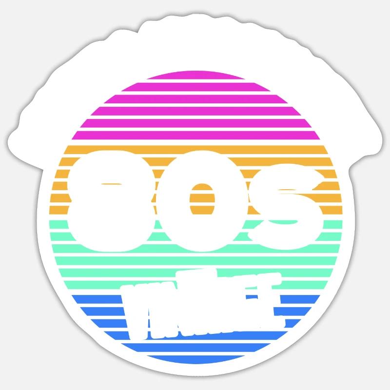 Geboren in den 80ern - Sticker Größe S (10 x 10 cm) - Mattweiß