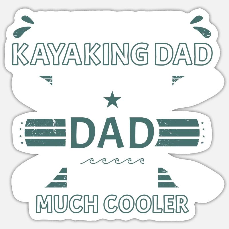 Whitewater Kayaking Dad Like A Normal Dad Sticker size S (10 x 10 cm)