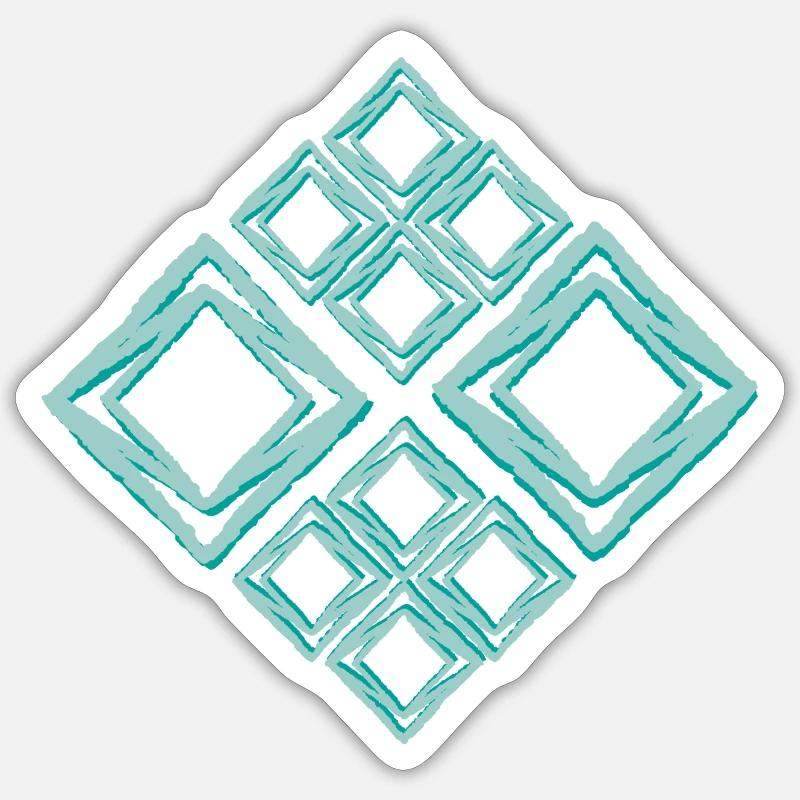 Geometric Turquoise Sticker size S (10 x 10 cm)