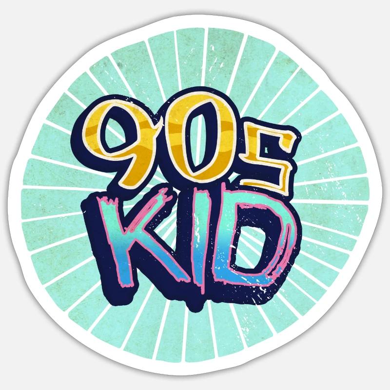 90s kid nineties Sticker size S (10 x 10 cm)