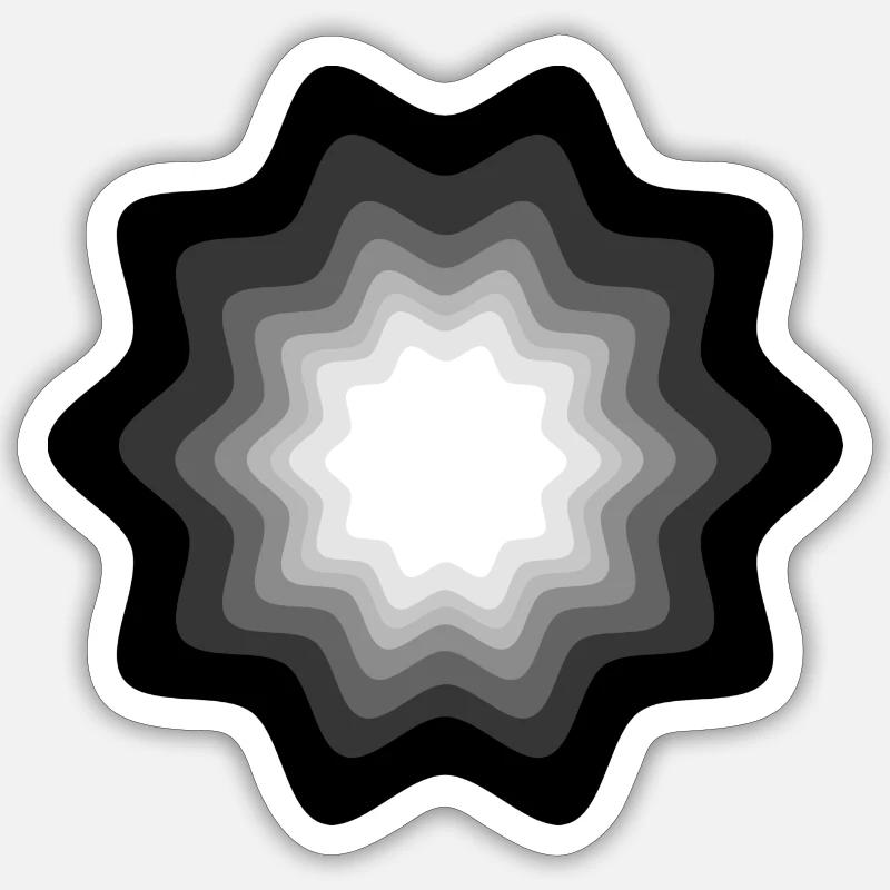 Trou blanc - Sticker taille S (10 x 10 cm) - blanc mat