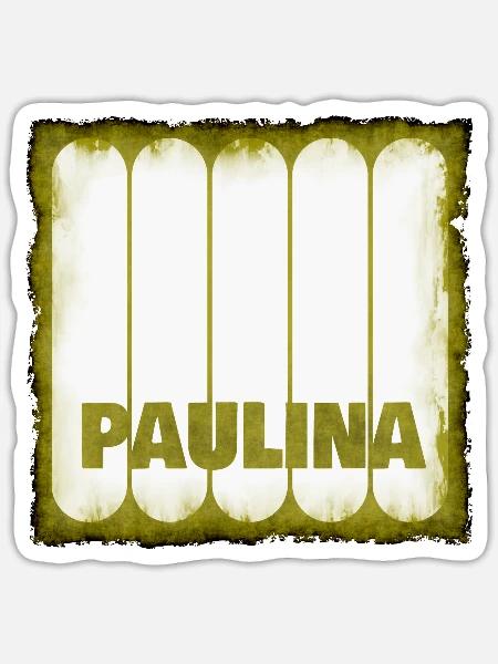 Paulina - Sticker Größe S (10 x 10 cm) - Mattweiß