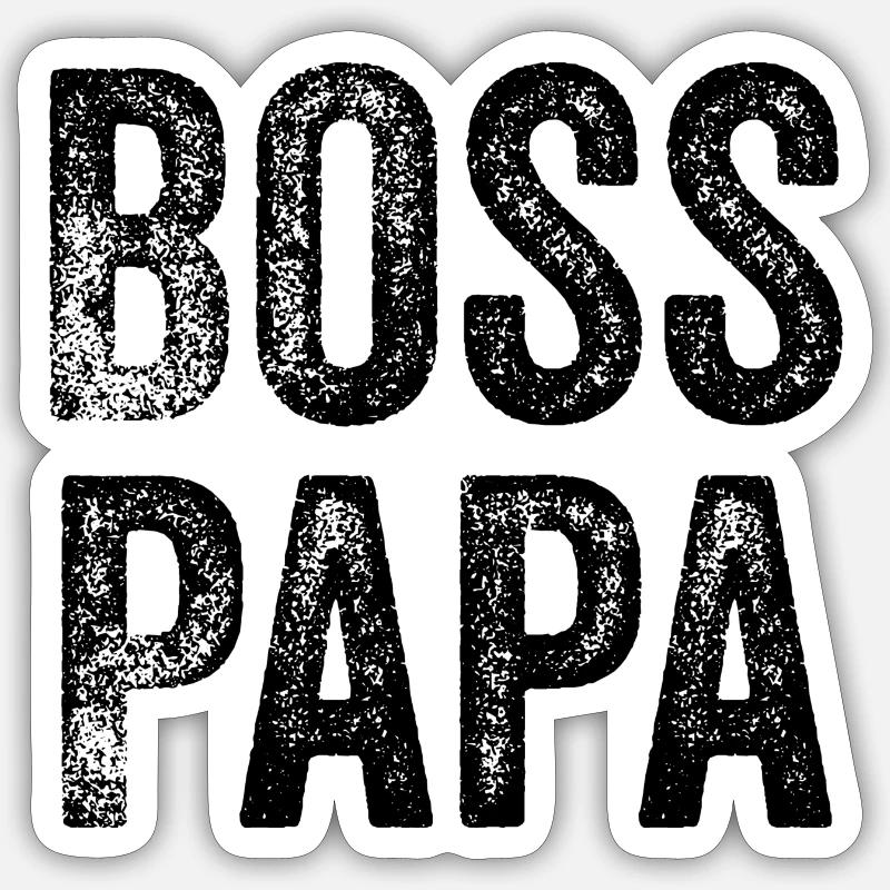 drôle de patron Dire - Sticker taille S (10 x 10 cm) - blanc mat