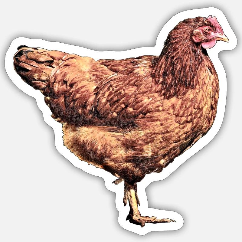 Henne Sticker Größe S (10 x 10 cm)