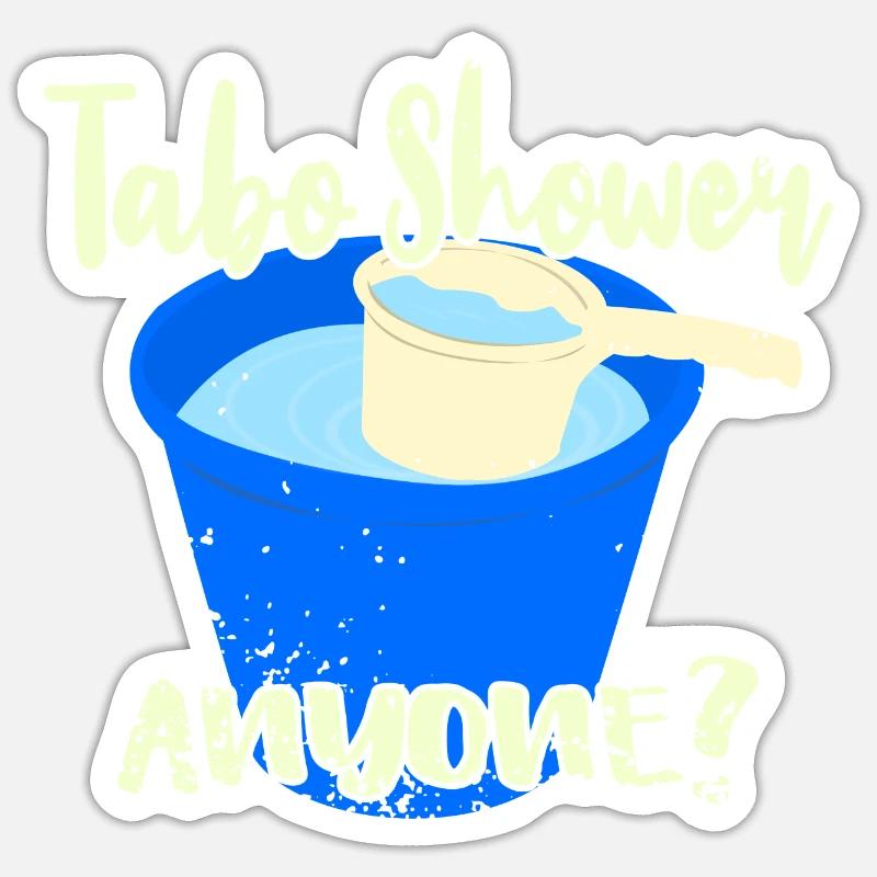 Tabo Shower Qualcuno? Sticker formato S (10 x 10 cm)