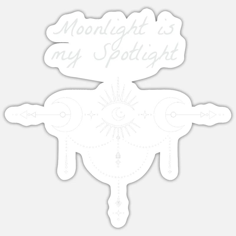 Moonlight is my Spotlight - Wicca Design Sticker size S (10 x 10 cm)